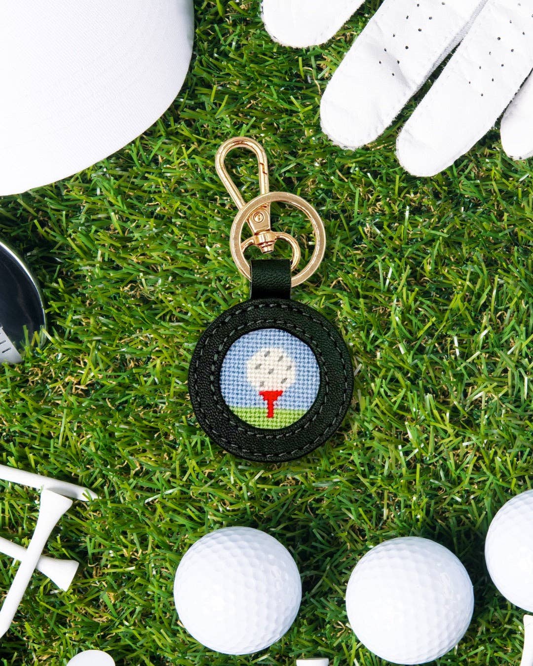 "Tee Time" All-In-One Needlepoint Keychain Kit