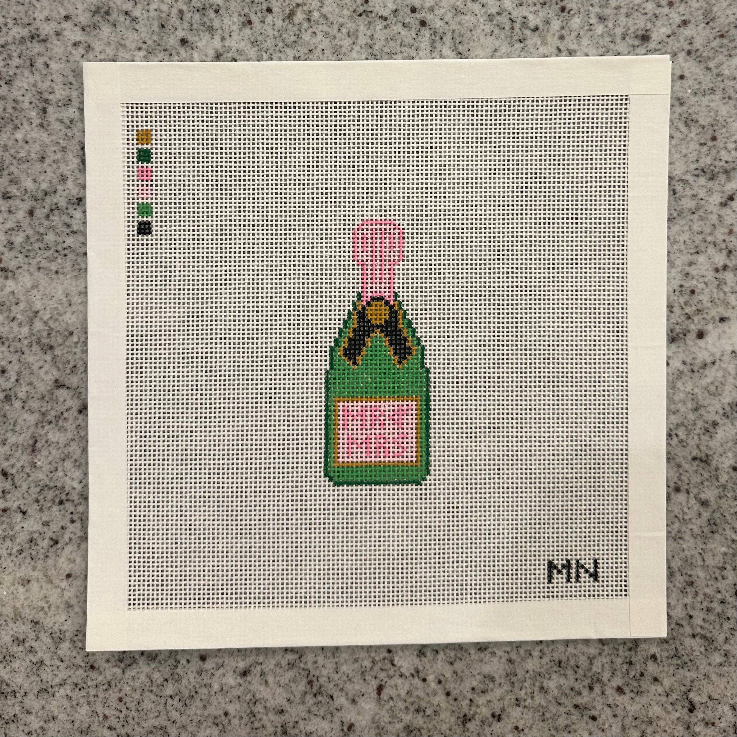 Mr & Mrs Mini Champagne Bottle Pink Label