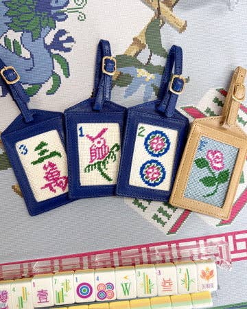 "Two Dot" All-In-One Needlepoint Bag Tag Kit